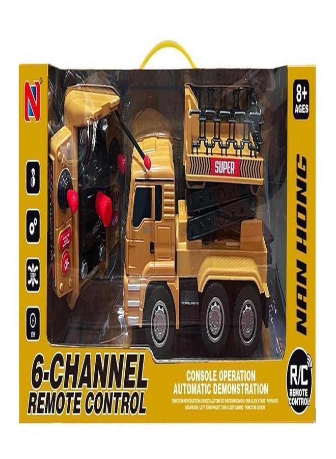 VIKINGS Lift Bucket Remote Control 6-Channel Remote Control Multi-Function Console Light Music Mixing Dump Truck - Image 5
